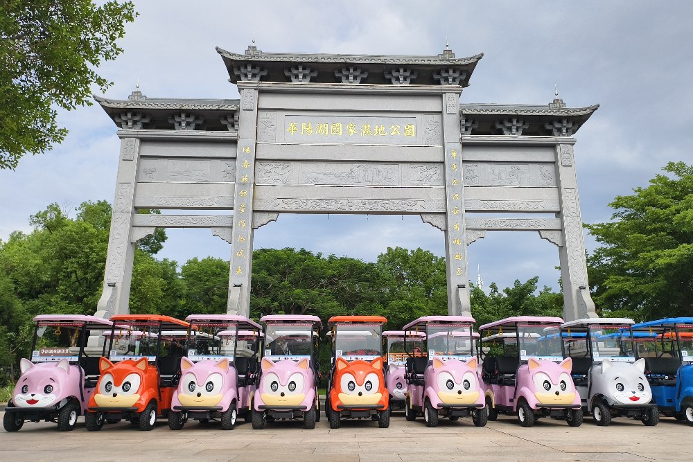 華陽湖國家濕地公園掃碼共享觀光車